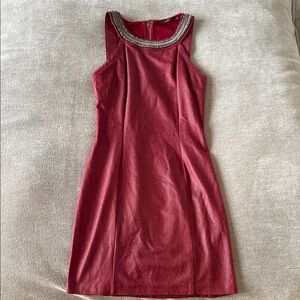 Guess Red Studded Mini Dress